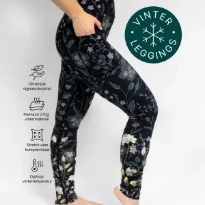 Aya Elegant Floral Tight Fit Winter Leggings