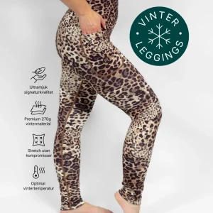 Aya Leopard Tight Fit Winter Leggings