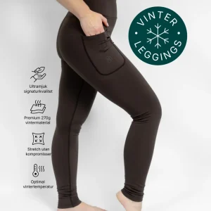 Aya Mocha Brown Tight Fit Winter Leggings