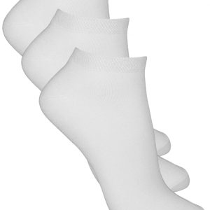 Bambusock av bambuviskos vit kort skaft 3-pack