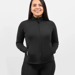 Lily Black Zip Long-Sleeve