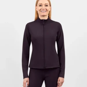 Lily Deep Plum Zip Long-Sleeve