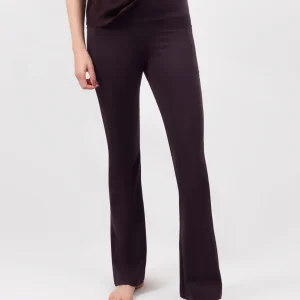 Maya Deep Plum Flared Leggings - Regular