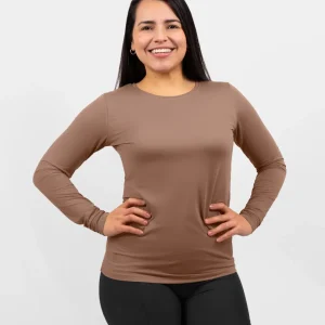 Mira Fitted Latte Long-Sleeve