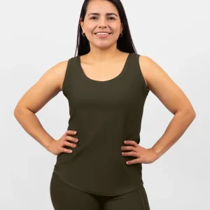 Vigga Fitted Deep Olive Top