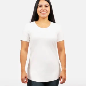 Vigga Fitted Off-White T-Shirt - Extra Length