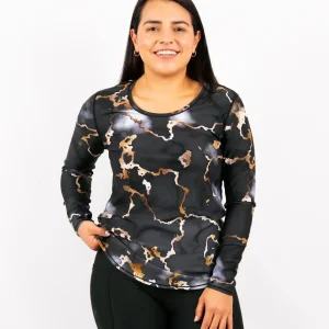 Vigga Fitted Marble Long-Sleeve